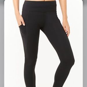 2/$20 forever 21 black active mesh pocket leggings